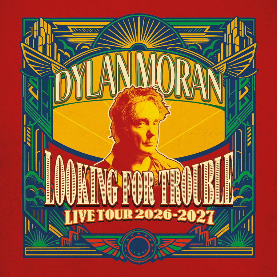 Official tour poster - Dylan Moran, Looking for Trouble, Live Tour 2026/2027